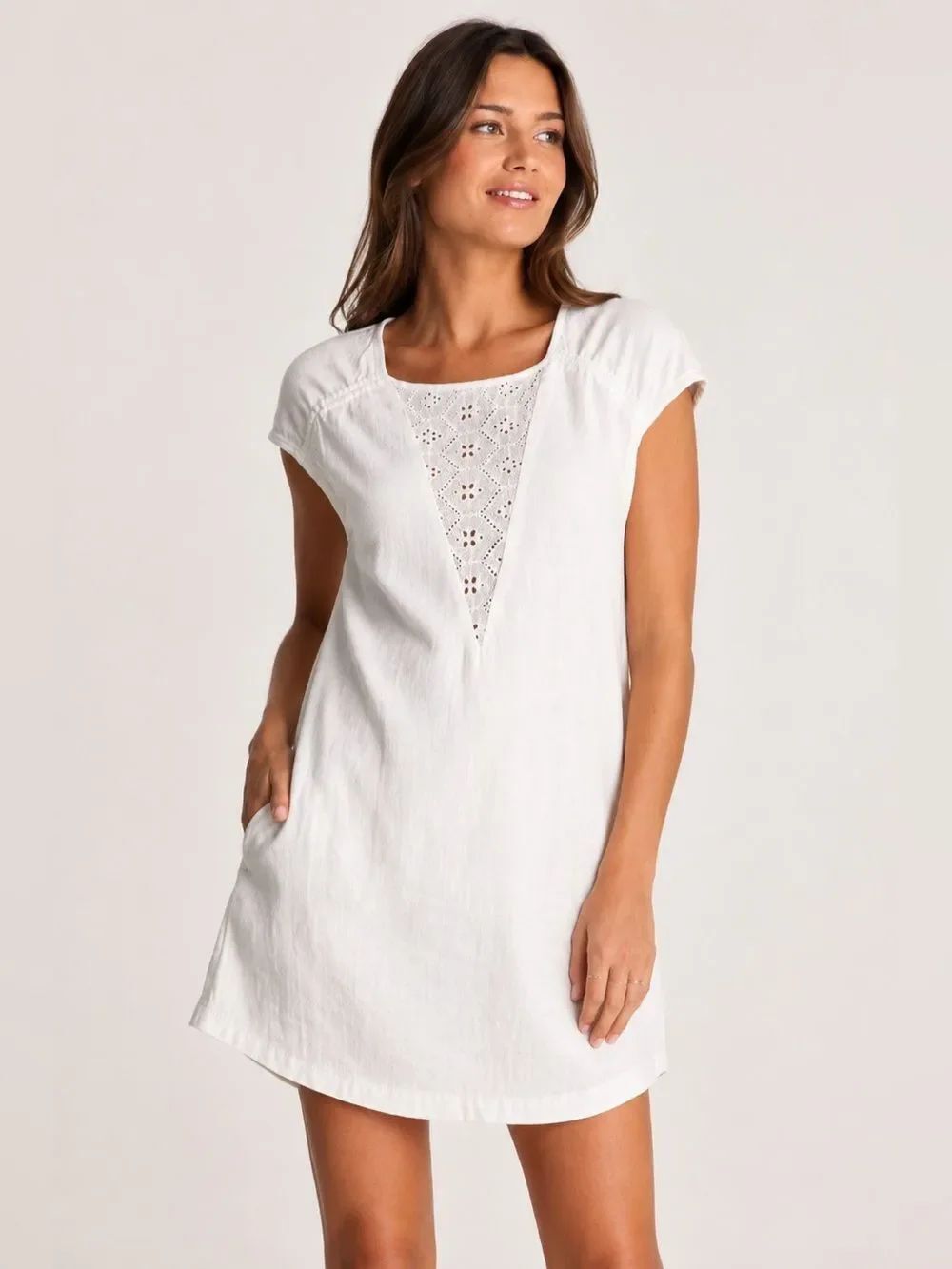 Roxy Bling Bling Marshmellow Woven Dress. Size Extra Small